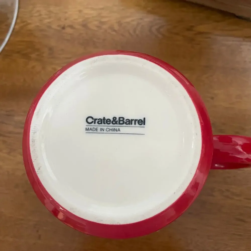 Crate & Barrel Hilde Ceramic Mug Nordic Pattern
